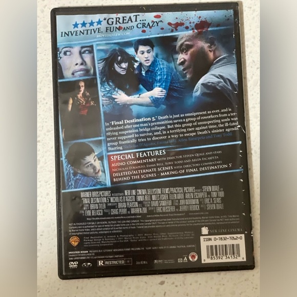 FINAL DESTINATION 5 (DVD)- 2011- Special Edition- Horror/Action - Picture 2 of 2